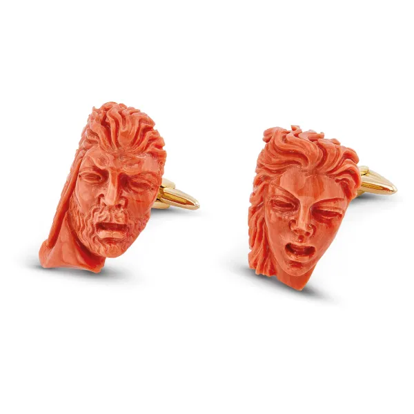 



CORAL CUFFLINKS IN 18KT YELLOW GOLD