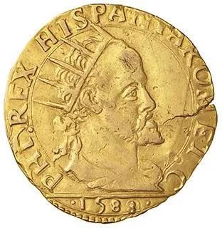 MILANO, FILIPPO II (1556-1598), DOPPIA 1588
