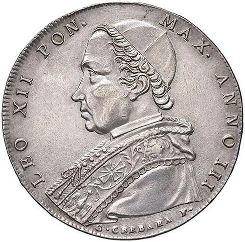 LEO XII (ANNIBALE SERMATTEI DELLA GENGA 1823 - 1829), SCUDO ROMANO 1825