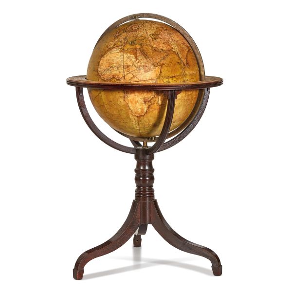 AN ENGLISH TERRESTRIAL GLOBE, 19TH CENTURY