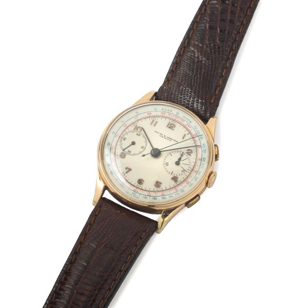 Baume &amp; Mercier - BAUME & MERCIER YELLOW GOLD AND METAL CHRONOGRAPH 