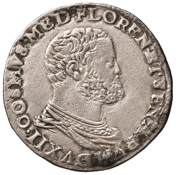 FIRENZE COSIMO I DE&rsquo; MEDICI (1537-1557) TESTONE 1560 (I serie, busto piccolo)