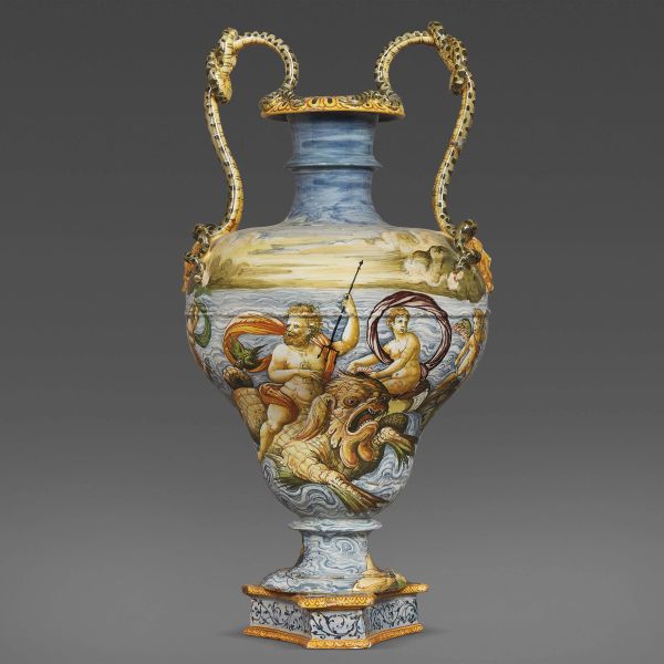 Orazio Fontana - VASO A ANFORA, URBINO, BOTTEGA DI ORAZIO FONTANA, 1560-1570