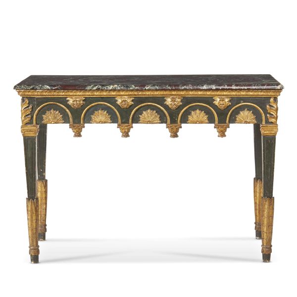 A NORTHERN-ITALY CONSOLE TABLE, LATE 18TH CENTURY
