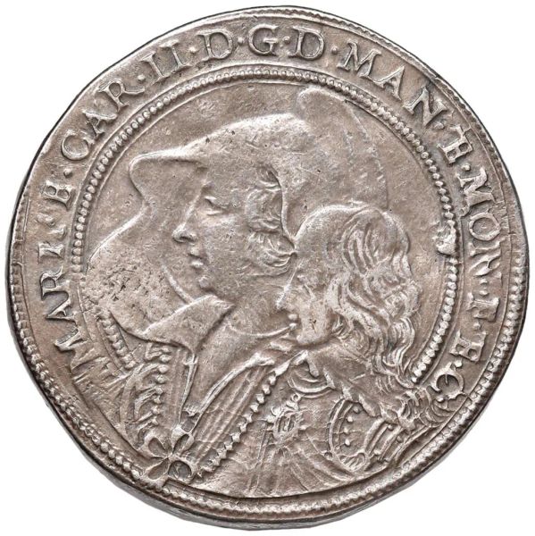 MANTOVA, MARIA GONZAGA, REGGENZA PER IL FIGLIO CARLO II (1637-1647), DOPPIO DUCATONE