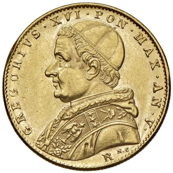 ROMA STATO PONTIFICIO GREGORIO XVI (1831-1846) 5 SCUDI 1835