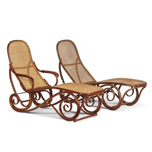 A PAIR OF THONET CHAISES LONGUES, WIEN, LATE 19TH CENTURY