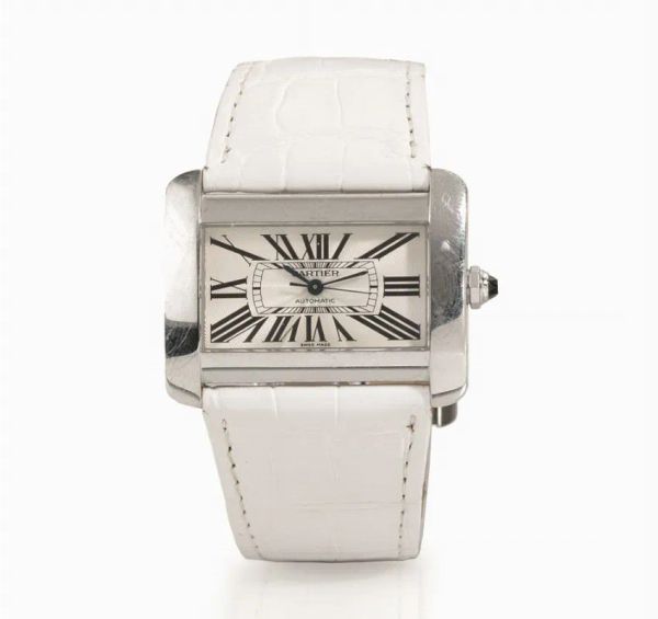 Orologio da polso Cartier Divan Automatic Ref. 2612, 2000 circa, in acciaio