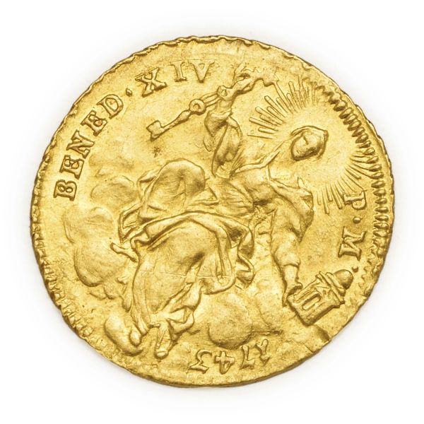 



Benedetto XIV (1740-1758) - Zecchino 1743 - Zecca: Roma