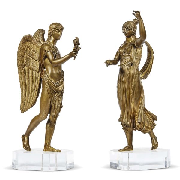 A PAIR OF FRENCH FIGURES, FIRST HALF 19TH CENTURY