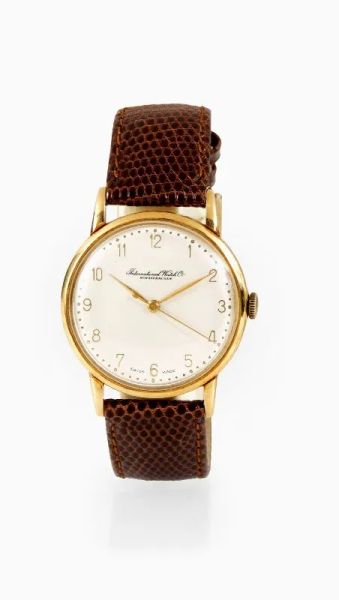  Orologio da polso International Watch &amp; Co. Schaffhausen, fine anni '50, seriale n. 1'168'589, in oro giallo 18 kt 