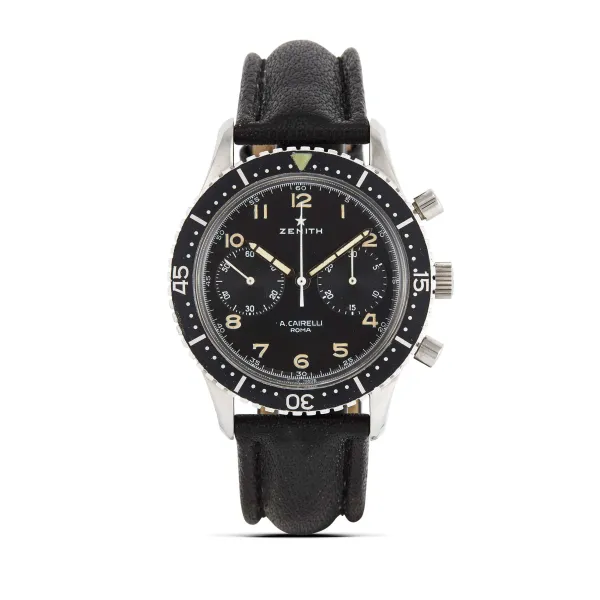Zenith - 



ZENITH A. CAIRELLI TIPO CP-2 ASSIGNED M.M. STAINLESS STEEL MILITARY CHRONOGRAPH 