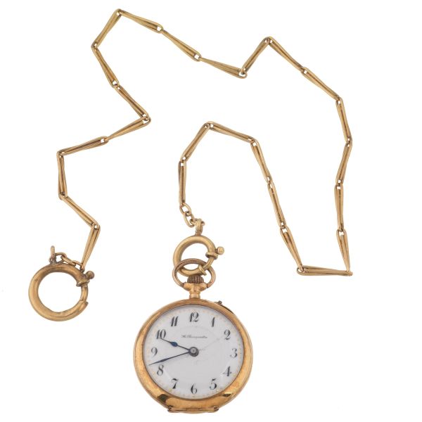 MI CHRONOMETRE SMALL YELLOW GOLD POCKET WATCH