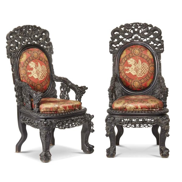 A SOFA AND TWO ARMCHAIRS, CHINA, QING DYNASTY, 19TH CENTURY