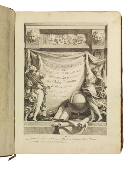 (Atlante) Atlas moderne ou collection de cartes sur toutes les parties du Globe terrestre par plusieurs auteurs. A Paris, chez Lattre graveur ordinaire de Monseigneur le Dauphin, [&#8230;] et Delalain libraire, 1762-1775.