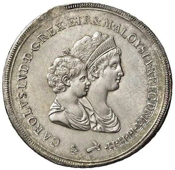 FIRENZE, REGNO D&rsquo;ETRURIA, CARLO LUDOVICO DI BORBONE E MARIA LUIGIA REGGENTE (1803-1807), DENA (1803)