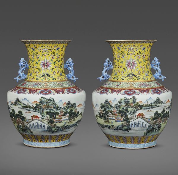 A PAIR OF VASES, CHINA, QING DYNASTY,     19TH CENTURY