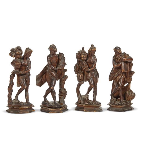 A GROUP OF FOUR VENETIAN FIGURES, 18TH CENTURY