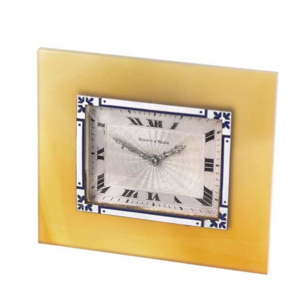 MAPPIN &amp; WEBB SILVER TABLE CLOCK