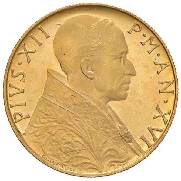      VATICANO PIO XII (1939-1958) 100 LIRE 1954 