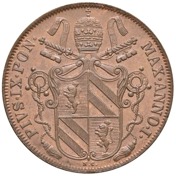 STATO PONTIFICIO. PIO IX (1846-1870) BAIOCCO 1846