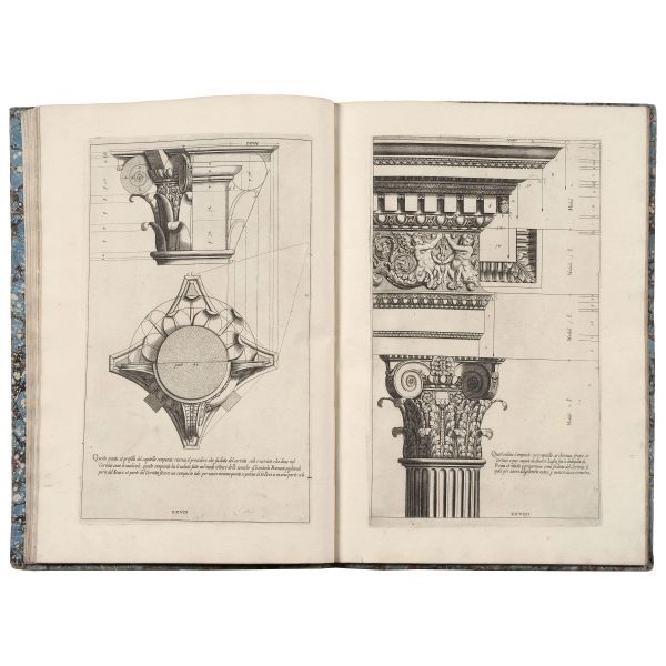 Jacopo Barozzi Da Vignola - (Architettura)   VIGNOLA. Regola delli cinque ordini d'architettura di m. Iacomo Barozzio da Vignola. In Siena, Pietro Marchetti For, (1635).