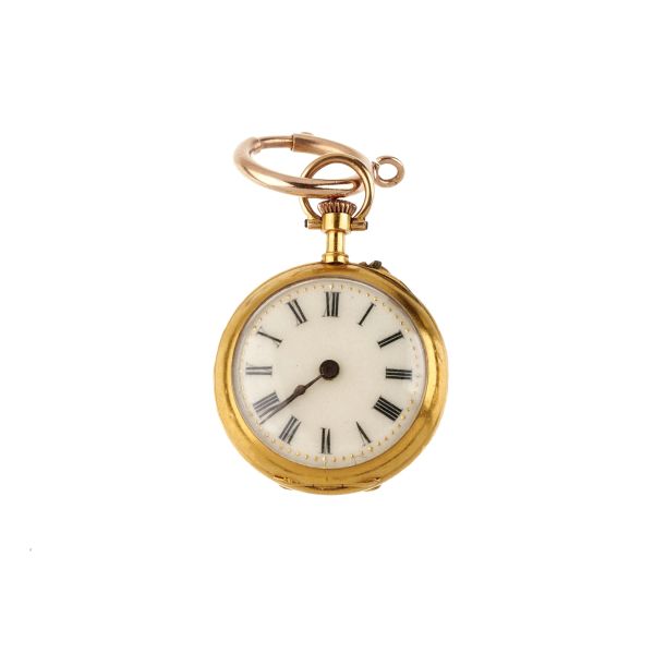 



A SMALL YELLOW GOLD POCKET WATCH