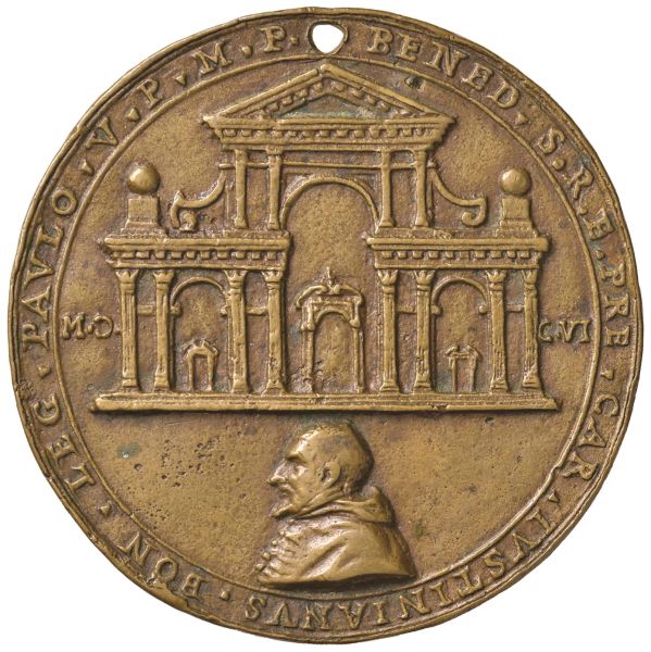 BENEDETTO GIUSTINIANI CARDINALE E LEGATO APOSTOLICO DI BOLOGNA (1554-1621) MEDAGLIA 1606