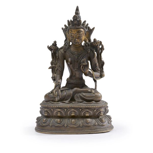 



A BRONZE FIGURE OF AVALOKITESHVARA, TIBET, 18TH CENTURY