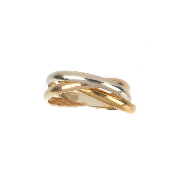 Cartier - CARTIER TRINITY RING IN 18KT THREE TONE GOLD