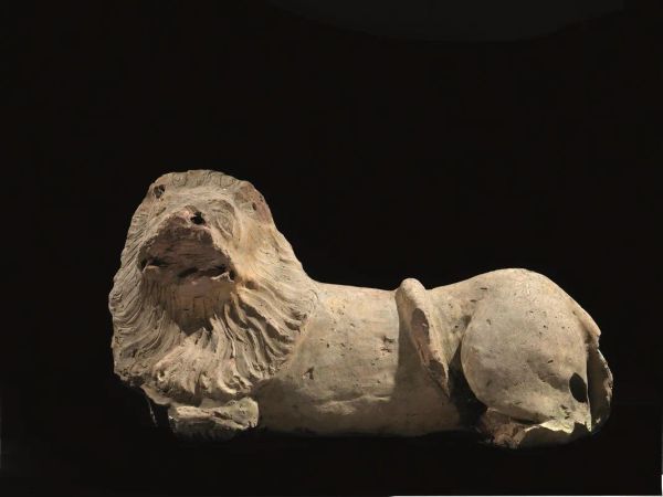   Rarissima coppia di leoni etruschi  