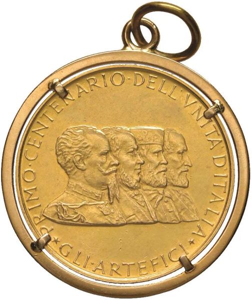      MEDAGLIA PER IL PRIMO CENTENARIO DELL&rsquo;UNITA D&rsquo;ITALIA (1891-1961)  