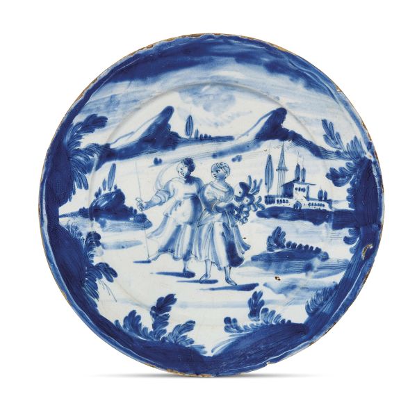 



A FOOTED DISH, SAVONA OR ALBISOLA, 18TH CENTURY