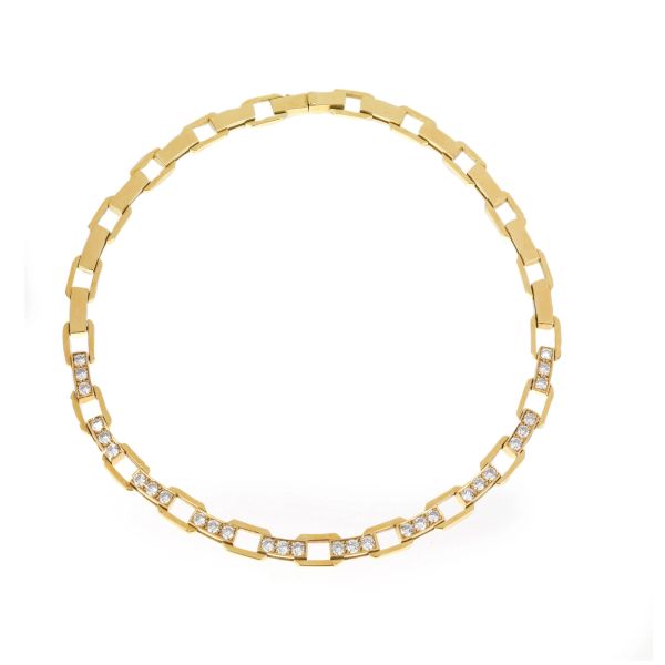 CHAIN DIAMOND NECKLACE IN 18KT YELLOW GOLD
