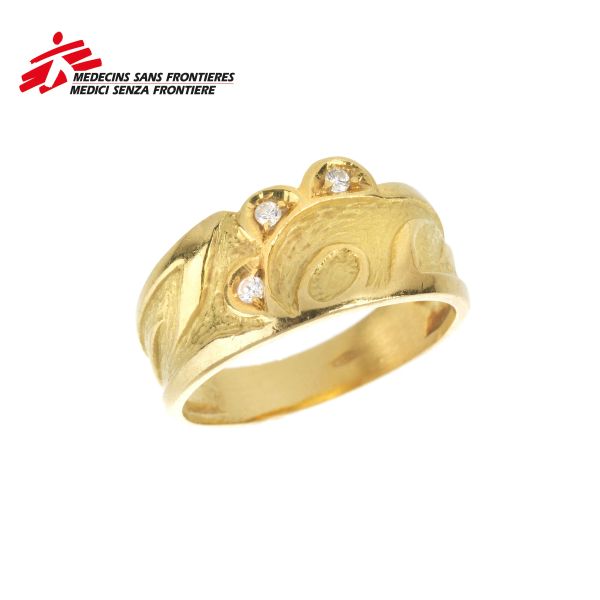 DIAMOND BAND RING IN 18KT YELLOW GOLD