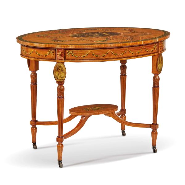 TAVOLINO E DUE SEDIE, INGHILTERRA, SECOLO XIX