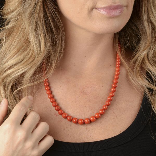 COLLANA CON CORALLO ROSSO