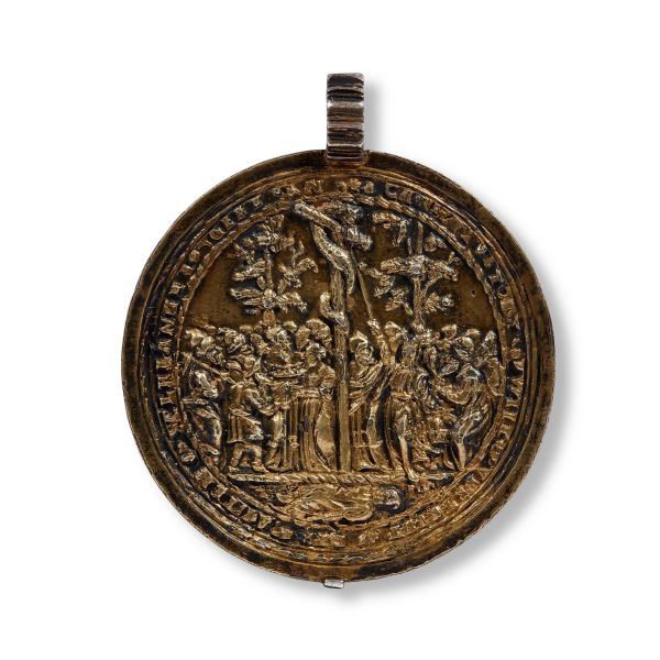 Germany, 16th century, Crucifixion and Moses raising the brazen snake, brass