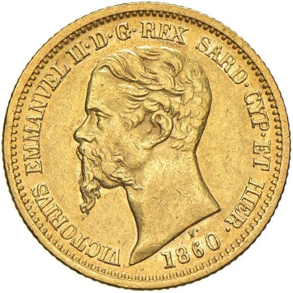      SAVOIA VITTORIO EMANUELE II RE ELETTO (1849-1861) 20 LIRE 1860 Milano 