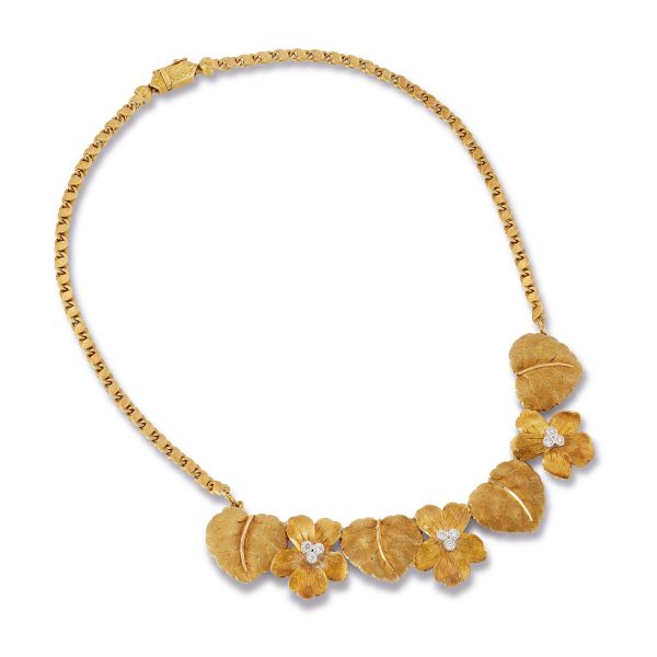 BUCCELLATI DIAMOND NECKLACE IN 18KT YELLOW GOLD