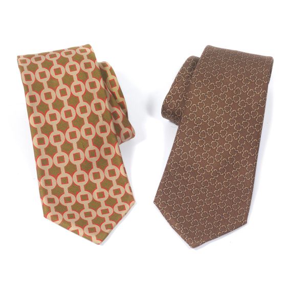 TWO HERMES TIES