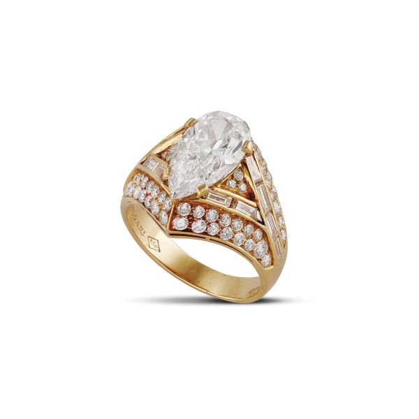 BULGARI DIAMOND RING IN 18KT YELLOW GOLD