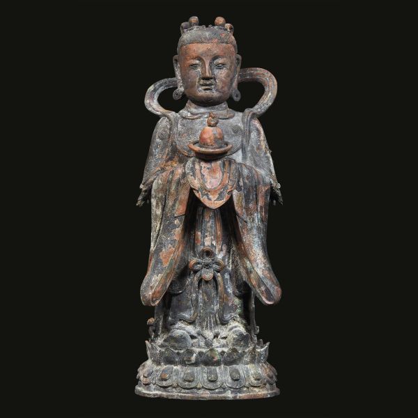 A BRONZE SCULPTURE, CHINA, MING DYNASTY, 16TH-17TH CENTURIES