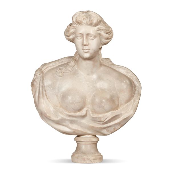 



Tuscan sculptor, 18th century, Diana and Clio, a pair of marble busts