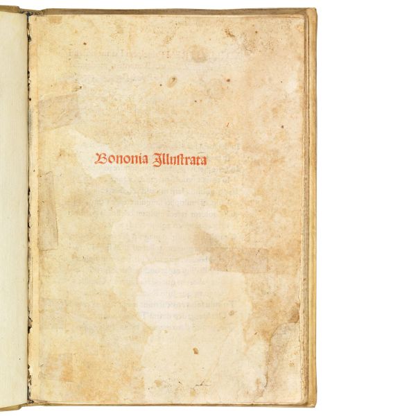 (Bologna)   BURZIO, Nicol&ograve;.   Bononia illustrata  . (Bononiae, ex officina Platonis de Benedictis, 1494).