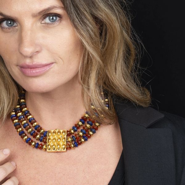 COLLANA CON DISCHI DI PIETRE DURE