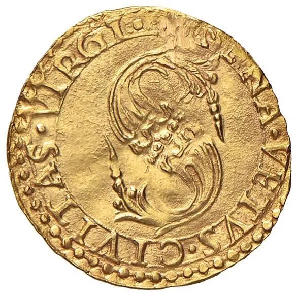 SIENA REPUBBLICA (1404 – 1555), MEZZO SCUDO D’ORO (1549)