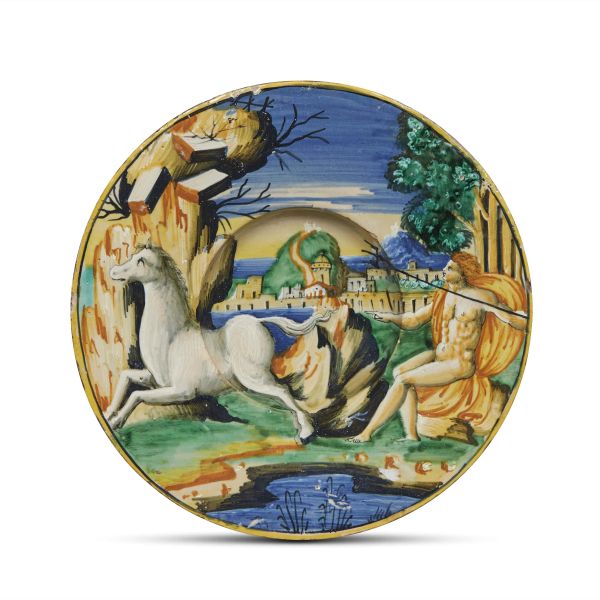 



A PLATE (TONDINO), CASTELDURANTE, WORKSHOP OF LUDOVICO AND ANGELO PICCHI, CIRCA 1550-1560 