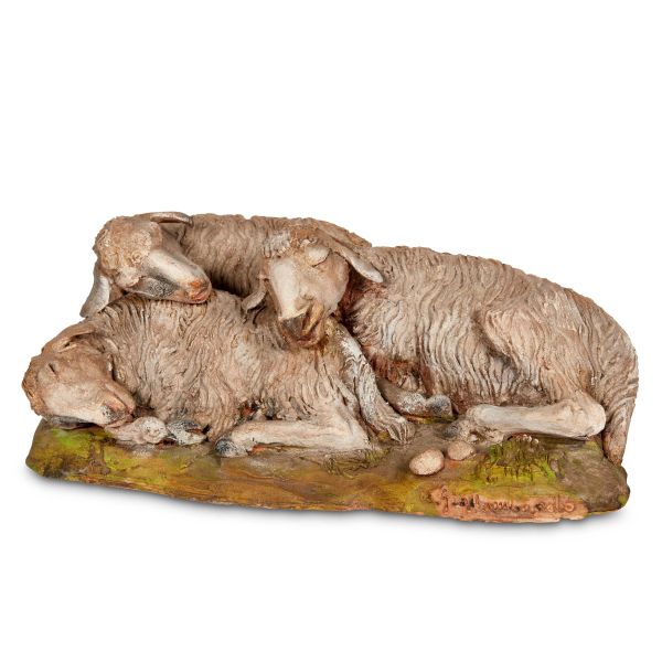 



A GROUP OF SLEEPING SHEEP, NAPLES, 20TH CENTURY