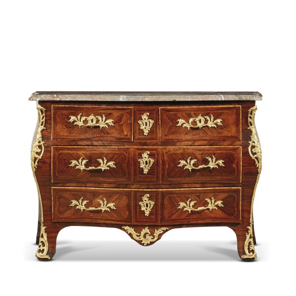 A FRENCH COMMODE EN TOMBEAU, HALF 18TH CENTURY